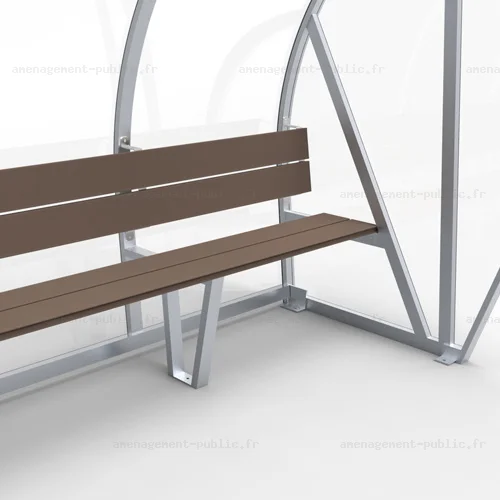 Banc de touche couvert 6 places pour aménagements sportifs extérieurs